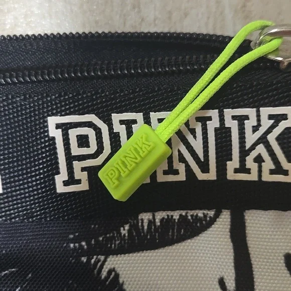 PINK Victoria's Secret Black/White Palm Tree Tote Bag - Picture 3 of 10